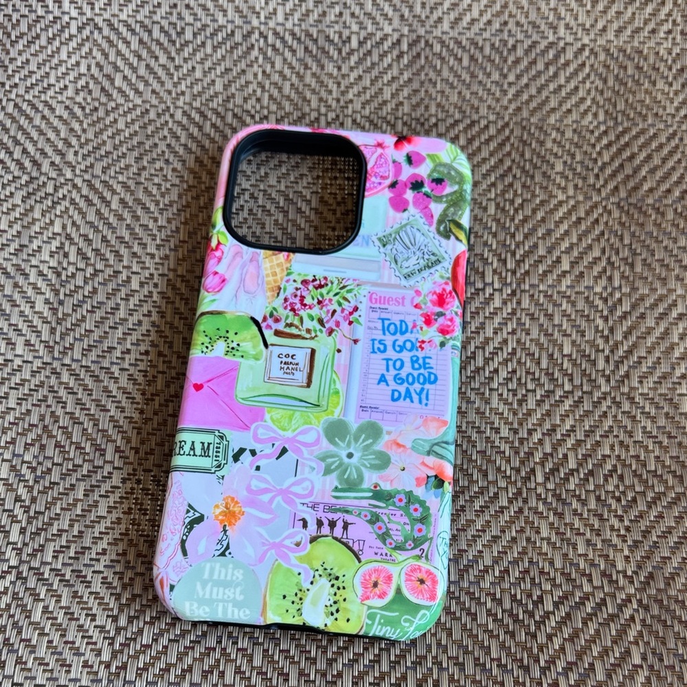 Pink Nature Collage iPhone 15 Pro Max Case
